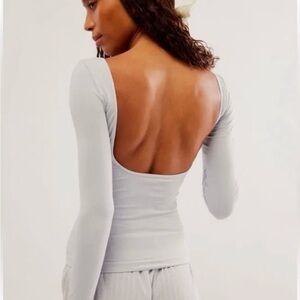 Free People Low-Back Seamless Long Sleeve Top. NWOT